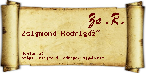 Zsigmond Rodrigó névjegykártya